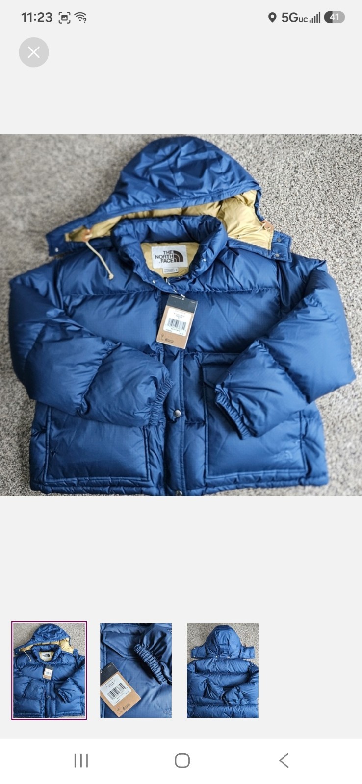 The North Face 600 Down Puffer Jacket women’s Blue Hooded Full Zip
