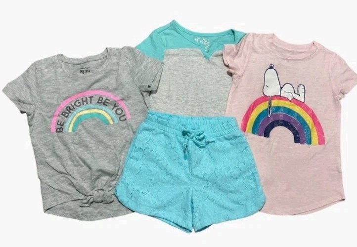 EUC Huge Lot Girls Clothes 15 Pieces Tops And Shorts SUMMER Size 12-14