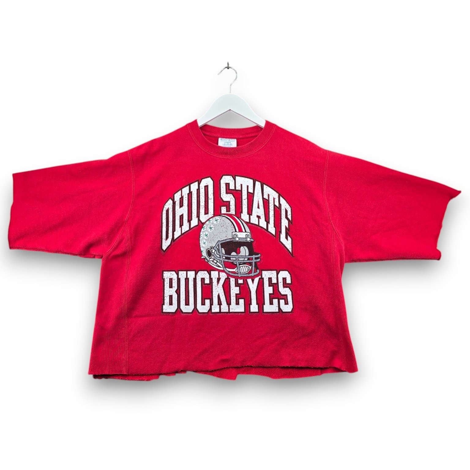 Champion Reverse Weave Adult Large Red Ohio State Buckeyes Cropped Sweatshirt