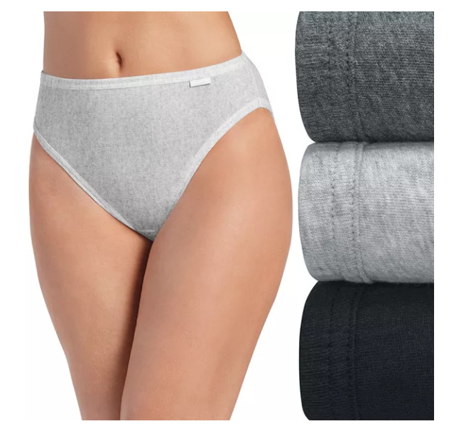 Women’s 3-Pack Jockey French Cut (GRAY ASST) Cotton Comfort Underwear