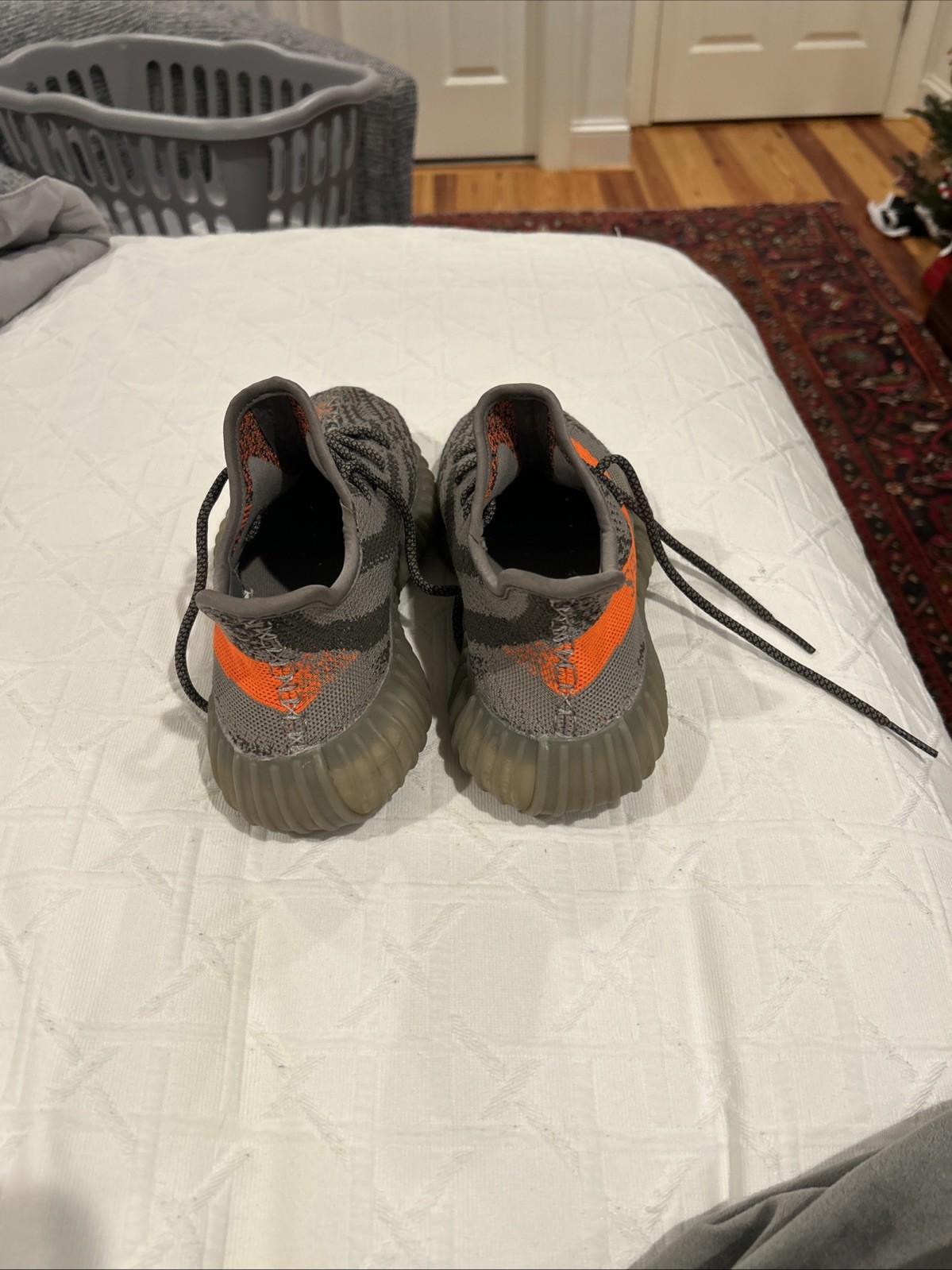 Adidas Yeezy Boost 350 V2 Beluga Gray Men’s Size 7 Gray Orange HQ7045 OG Box