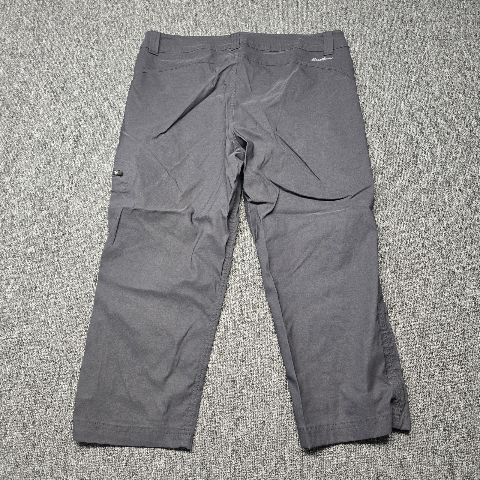 Eddie Bauer Women’s Rainier Capri Pants 8 Black Stretch Hiking Outdoor Travel