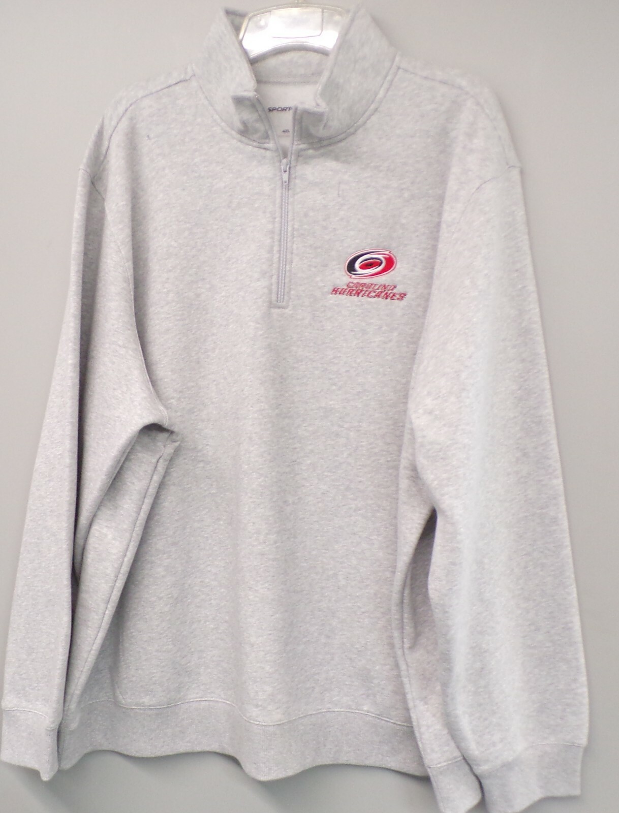 NHL Carolina Hurricanes Mens Heavyweight 1/4 Zip Sweatshirt S-4XL, LT-4XLT New