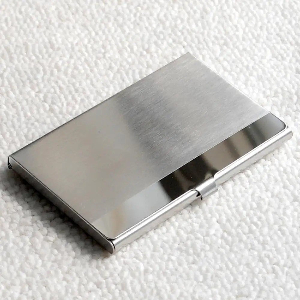 Stainless Steel Pocket Metal Wallet | Card Holder Case for ID, Credit & Business