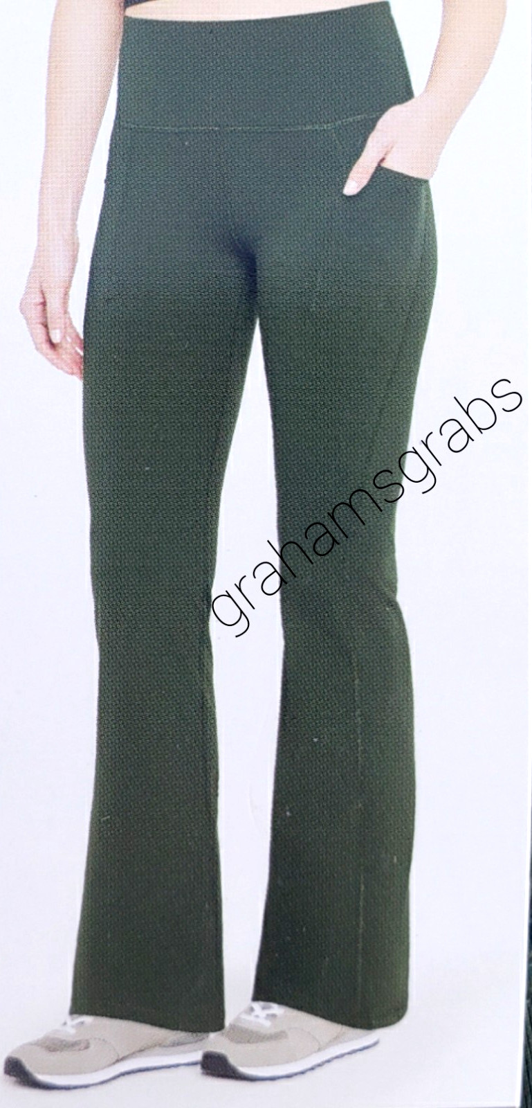 GapFit Womens FLARE LEGGING MOISTURE WICKING, STRETCH BLACK OR GREEN CHOOSE SIZE