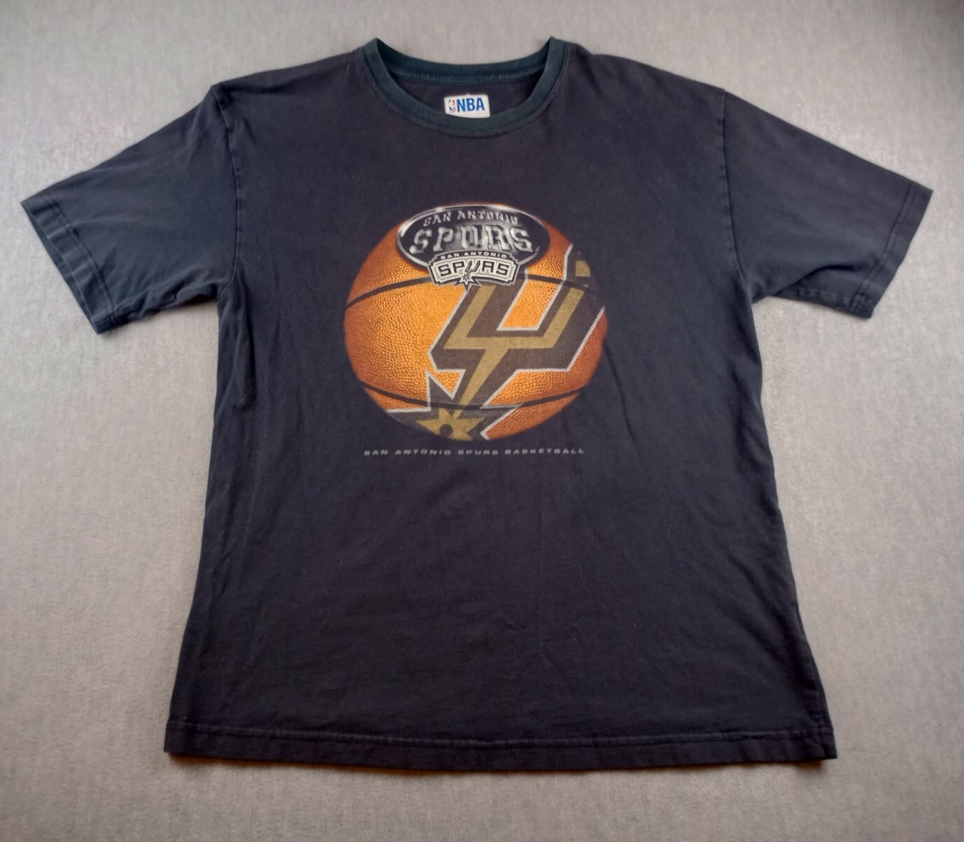 San Antonio Spurs T Shirt NBA Mens XL Black Spurs Basketball
