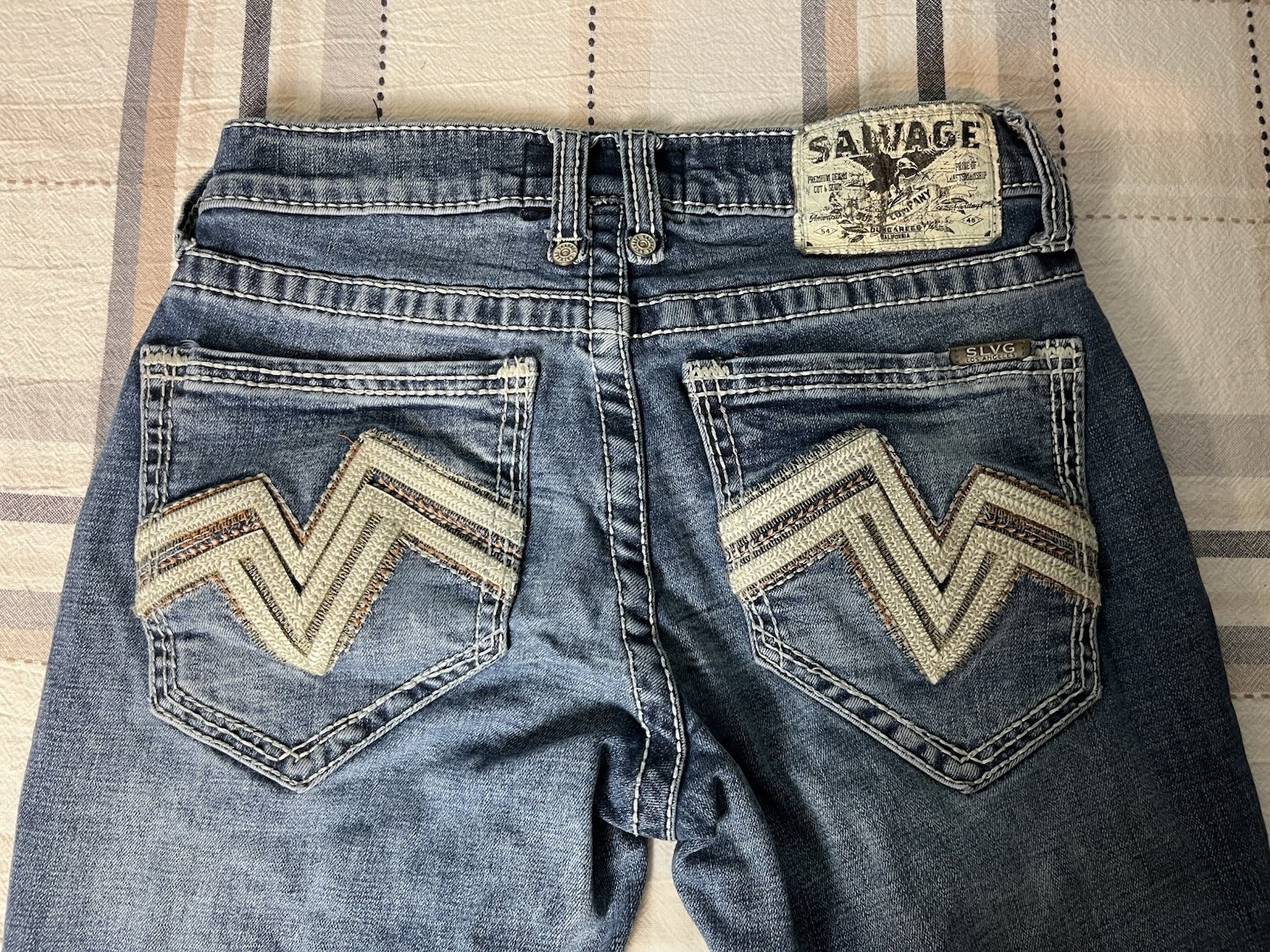Salvage Supply Buckle Jeans Mens 29×30 Havoc Straight Slim Fit Stretch Denim