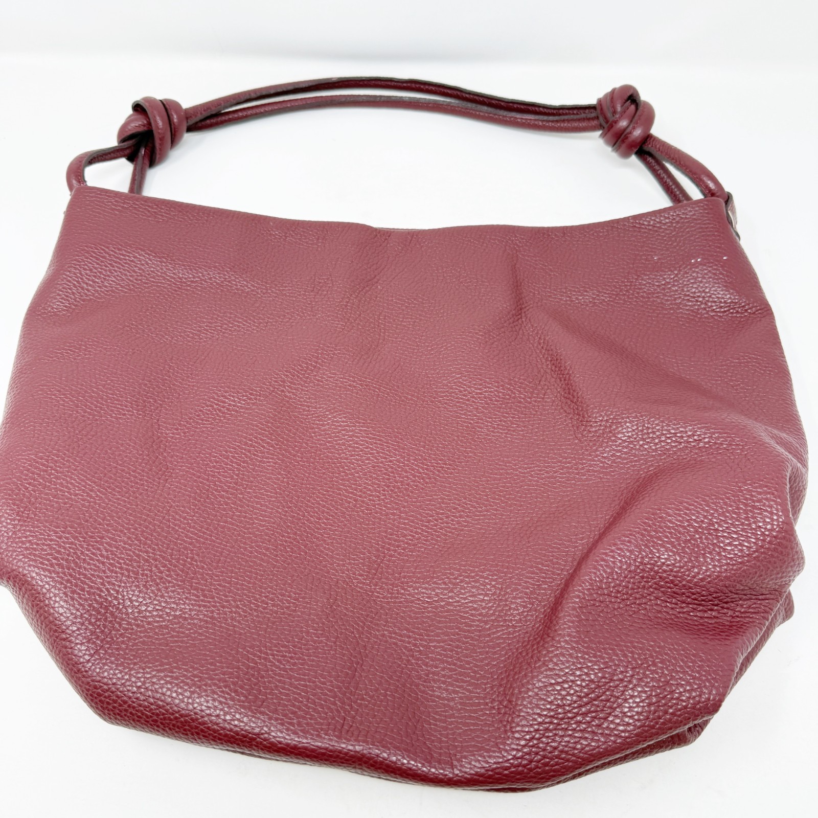 Giorgia Milani Burgundy Dark Leather Shoulder Bag Made in Italy