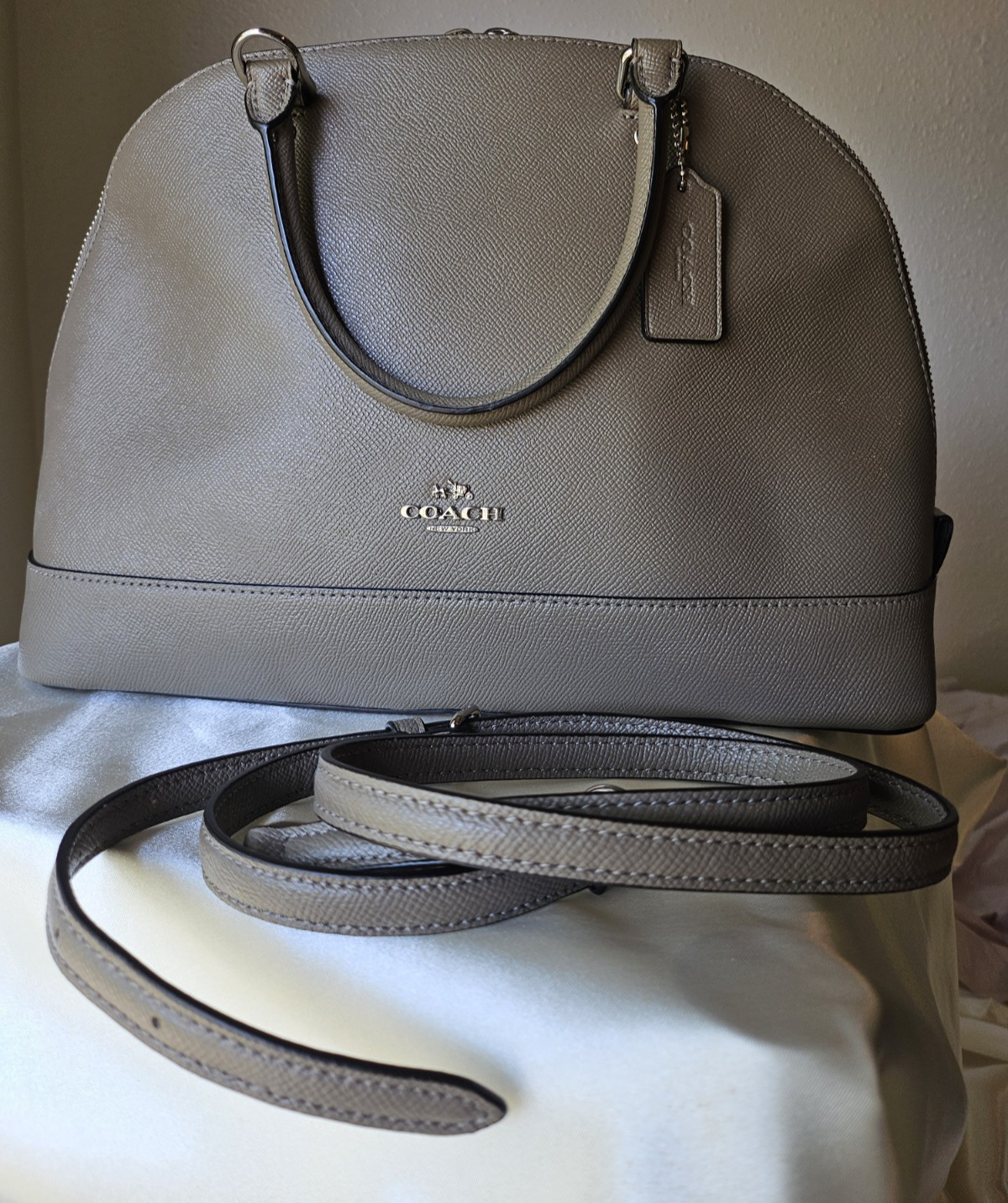 Coach Sierra Satchel in Khaki Color (Large)
