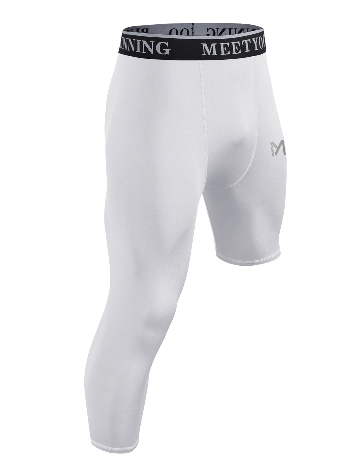 One Leg Compression Tights Full Length for Basketball Single Leg Long Pants