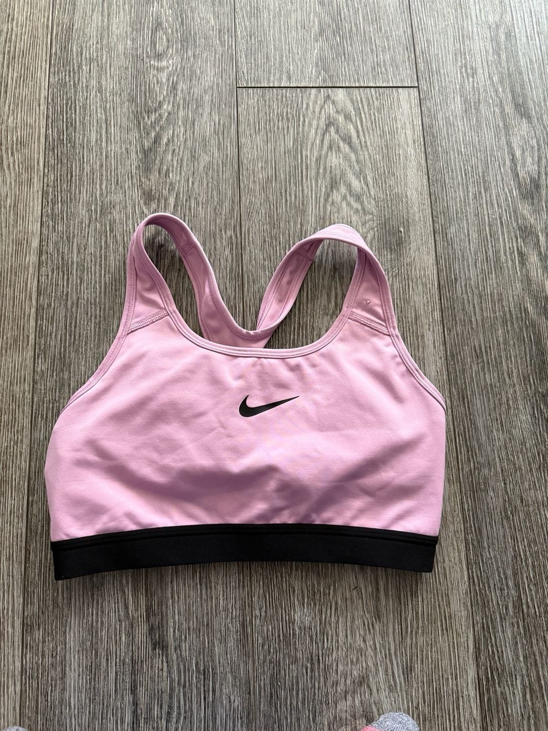 Nike Dri-FIT Women’s Classic Padded Racerback Sports Bra Pink and Black
