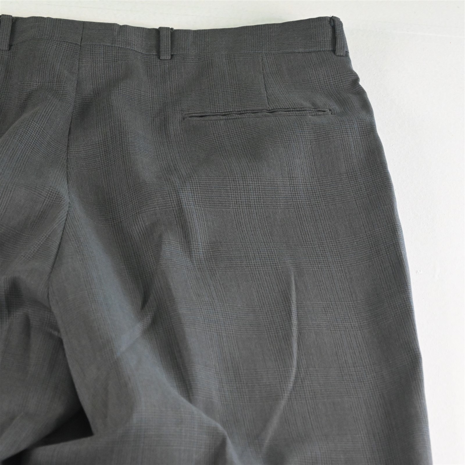 Vtg Deansgate 42L 36×32 Gray Glenn Check USA Made Wool Mens Jacket Pants Suit