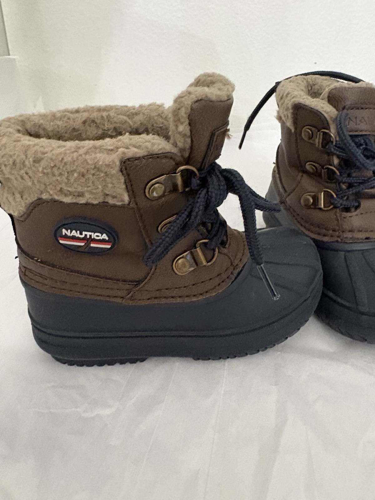 Nautica Toddler Shearling-Lined Tan Boot Size 7 Pre-Owned
