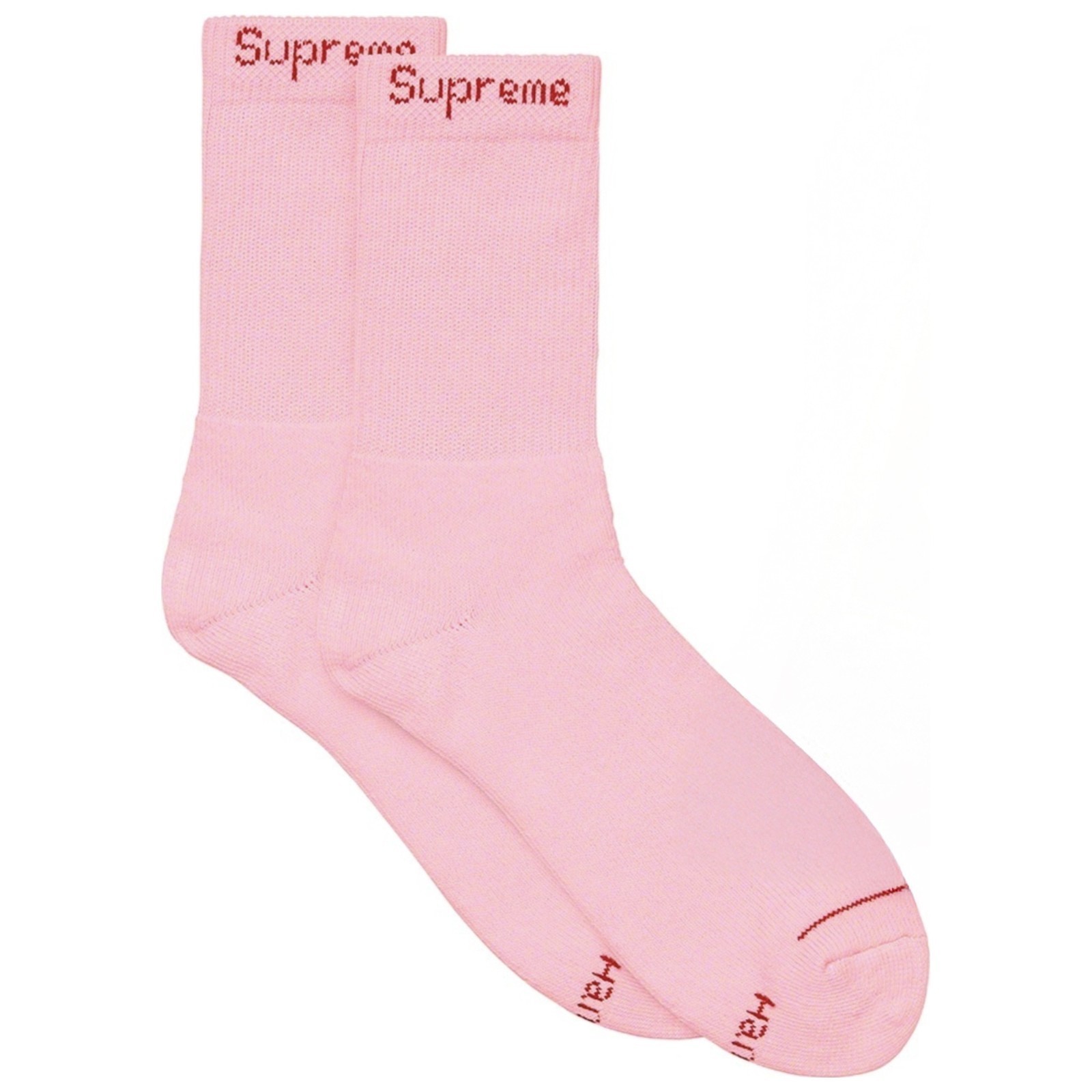 Supreme x Hanes Crew Socks Pink