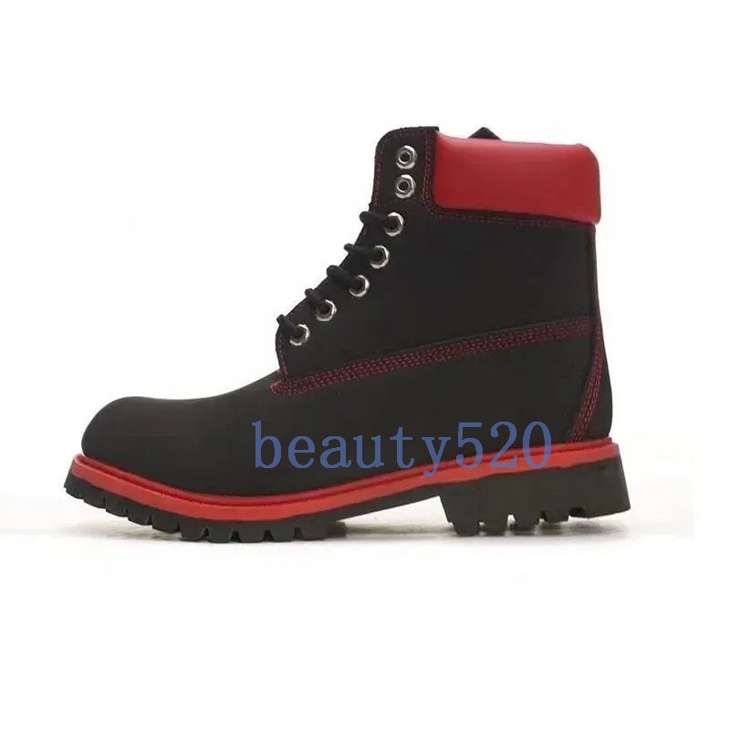 Mens Classic Leather Slip Waterproof Boot Durable Work Shoes Outdoor Ankle Boots