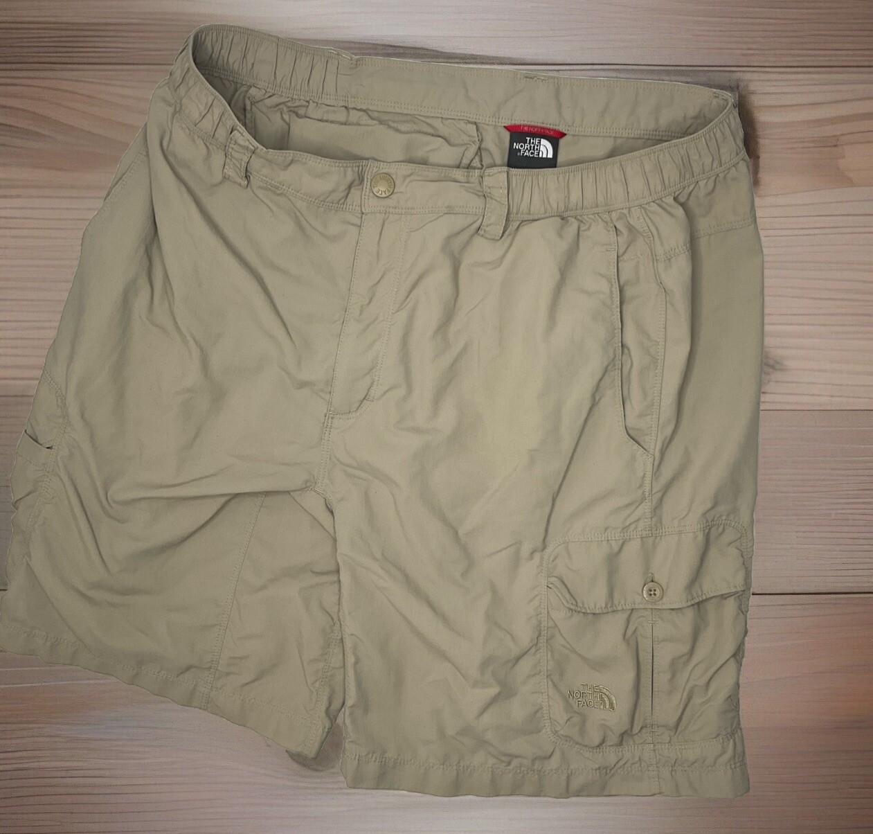 The North Face Shorts Men Sz L Horizon Peak Cargo Hiking Nylon AJDM Beige