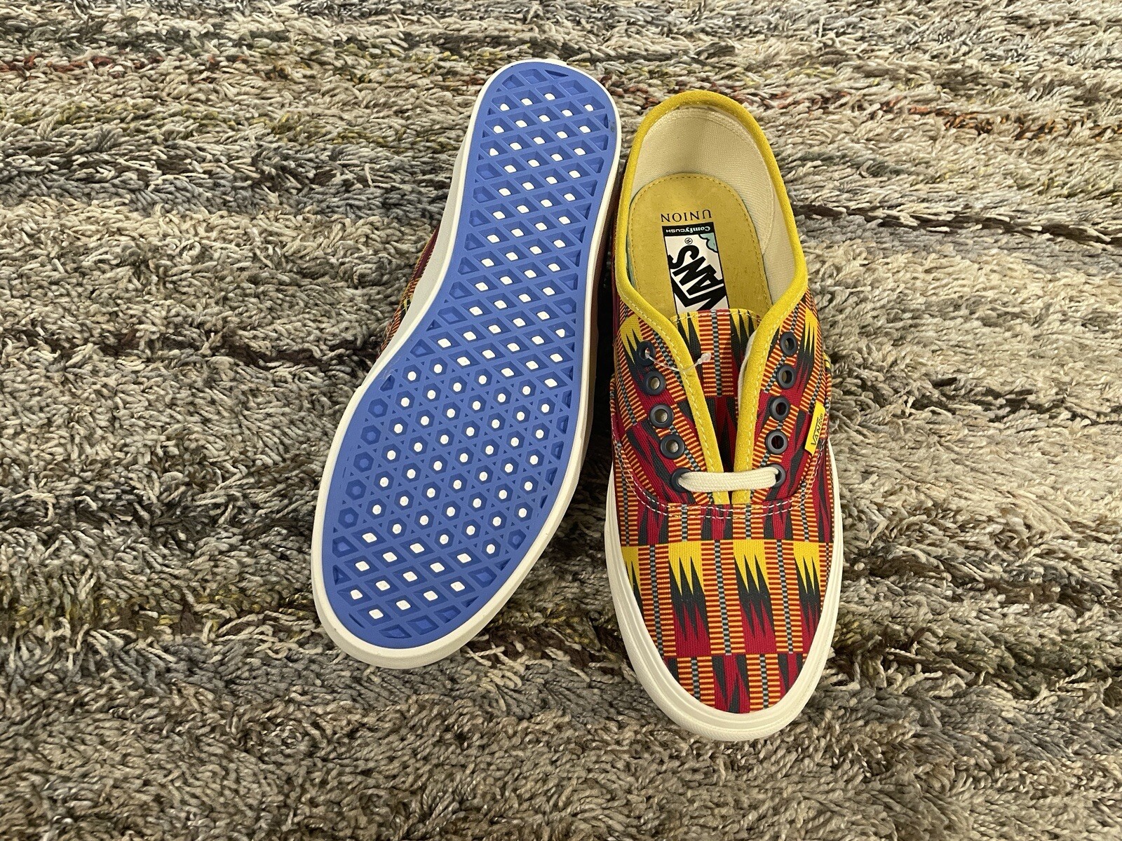 Vans Authentic Union Kente Cloth Comfycush SNEAKERS US Men 8 Women 9.5