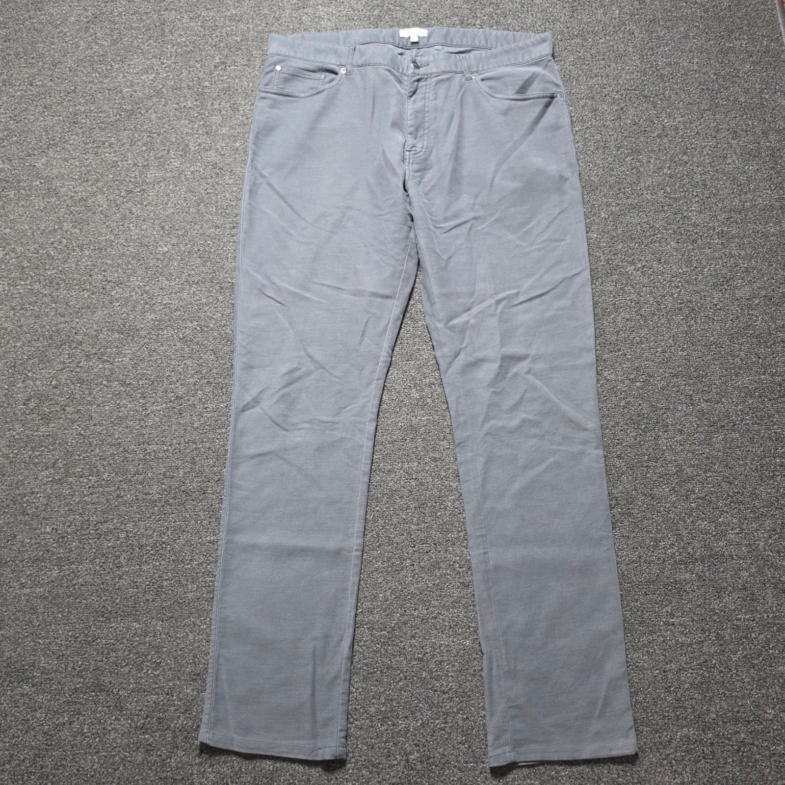 Peter Millar Coastline Pants Gray Mens 36×34 Classic Fit 2-Way Stretch MF24B19