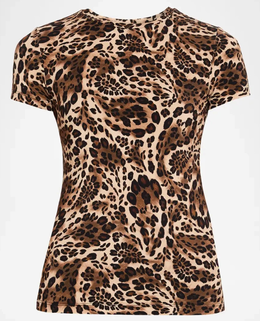 L’AGENCE Ressi Cinnamon Swirl Paisley Leopard Crewneck Fitted Tee ⭐ L $115