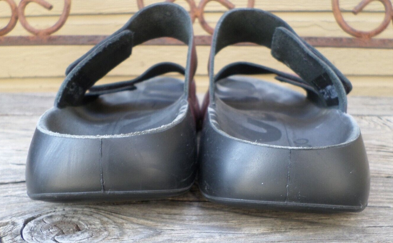 ECCO 2ND Cozmo Bronze Two Band Slide Sandals Women’s 10-10.5 (eur 41)