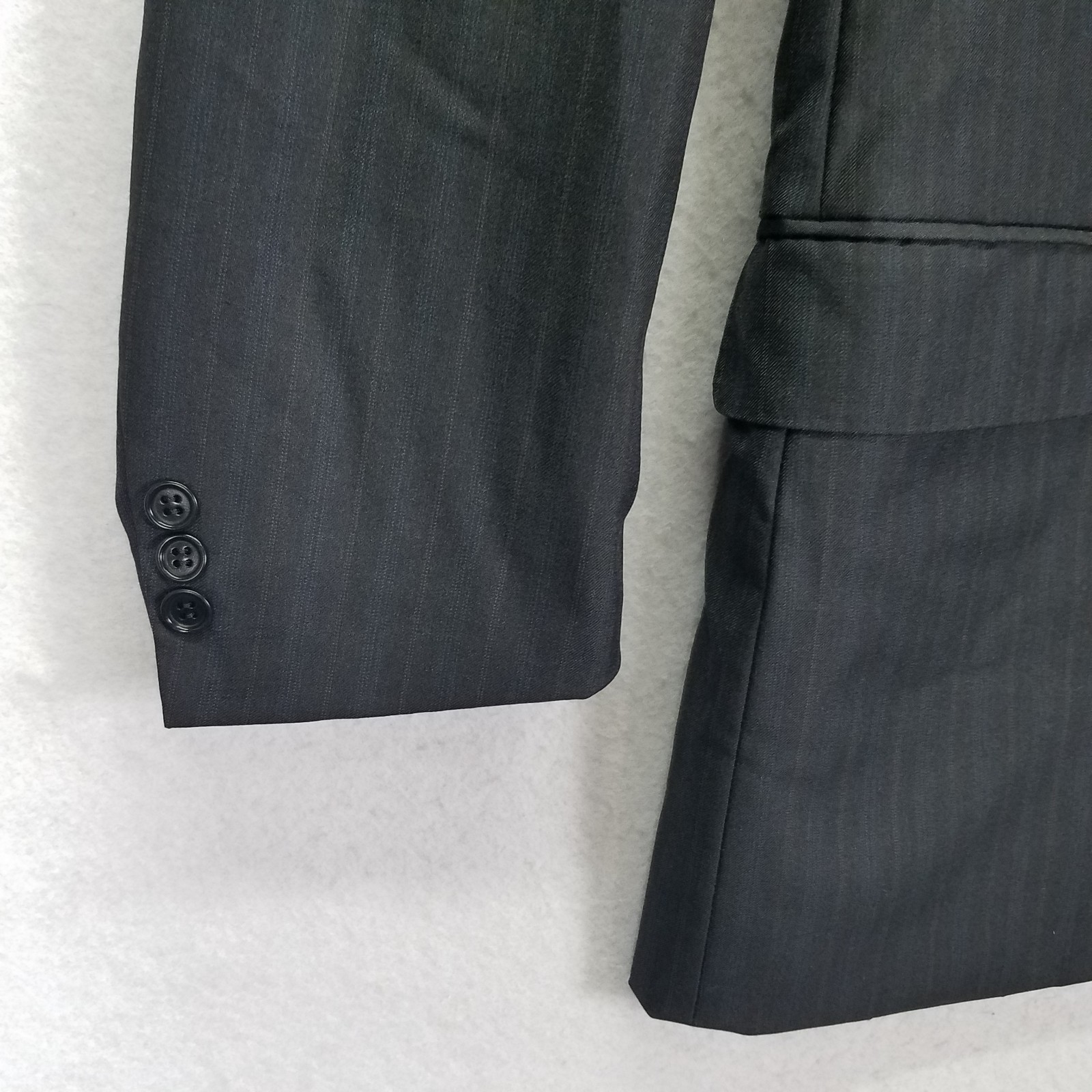 Canali Proposta Mens US 40R EU 50R Gray Pinstripe Wool Suit Jacket Italy Vtg