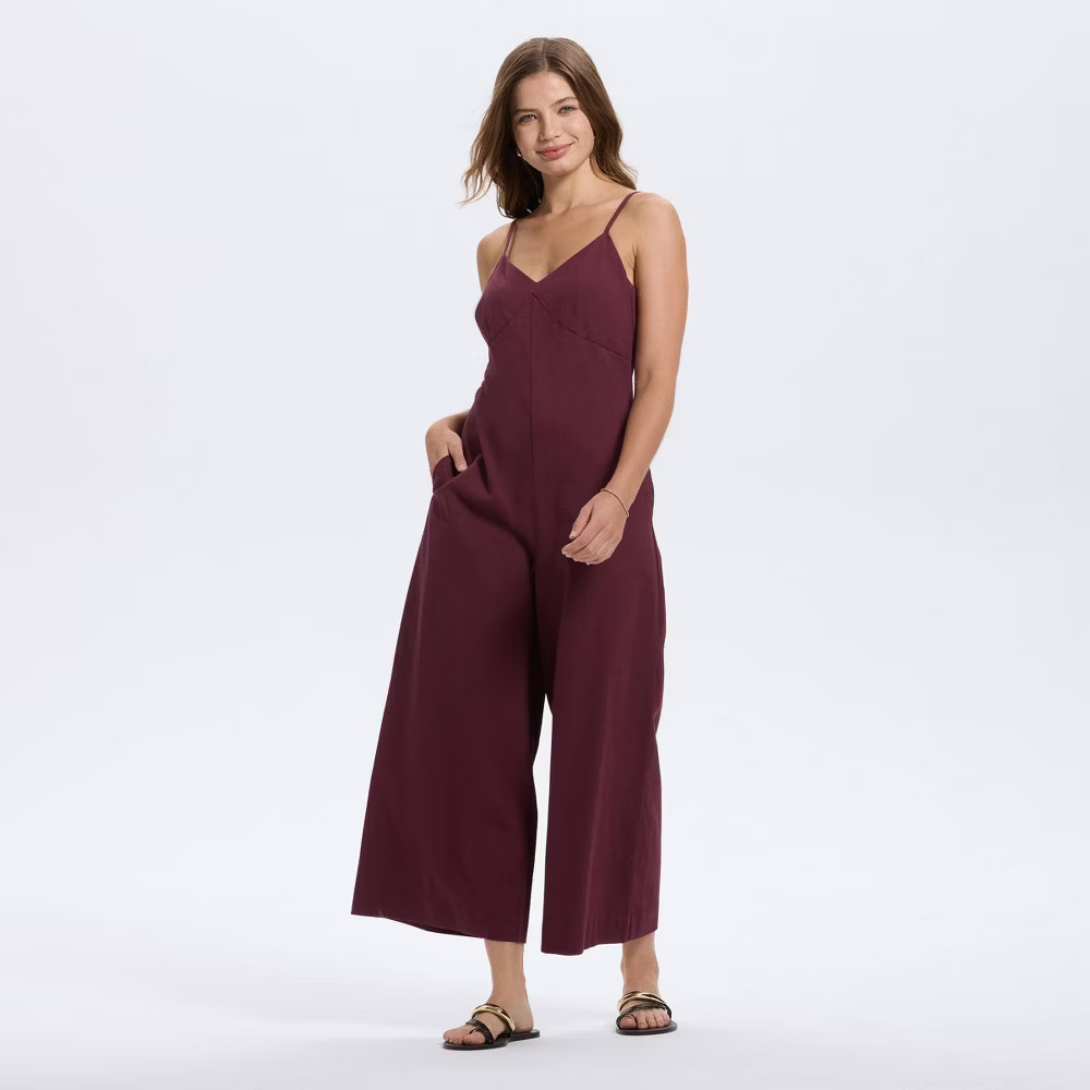 Women Wide Leg Jumpsuit – A New Day Mauve S