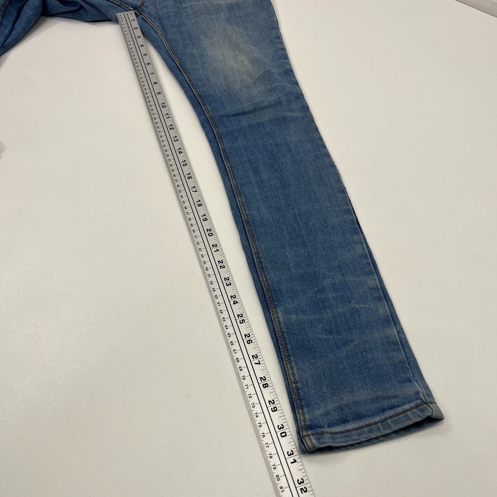 KSubi Jeans Van Winkle Exit Dust Blue Mens 30″ Skinny Fit Stretch Street