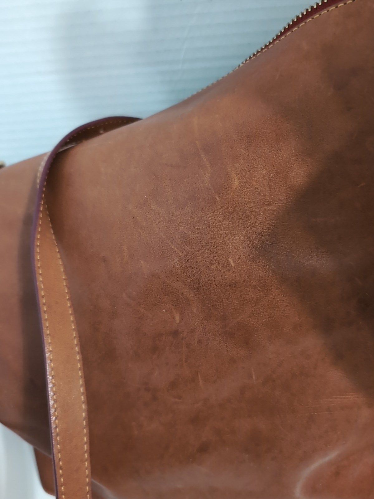Dooney & Bourke Florentine Leather Dixon Hobo Crossbody Bag BROWN