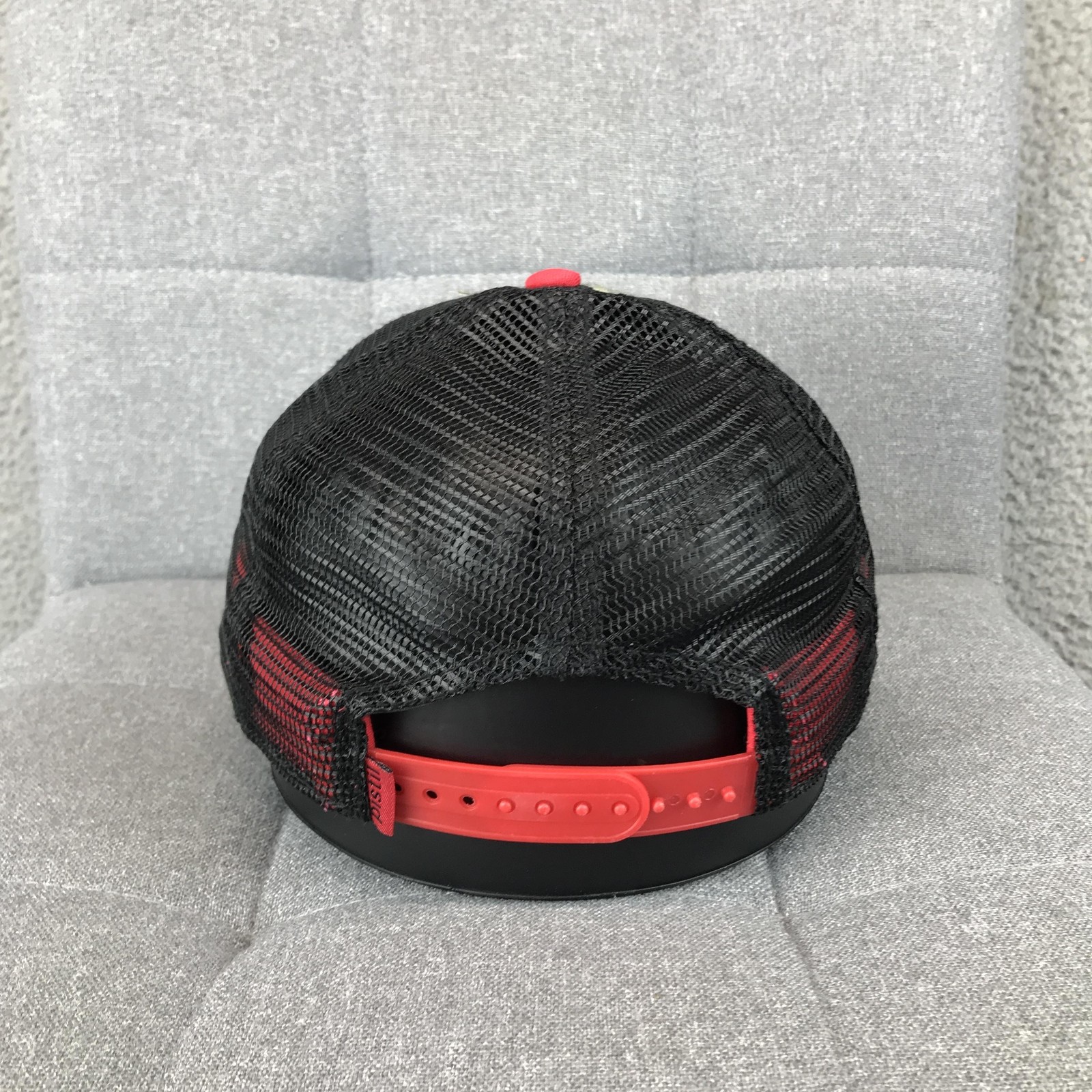 Pistil Hat Cap Trucker Snap Back One Size Multicolor Mens Knit Stripe Mesh Logo