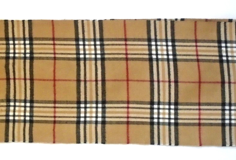 100% Cashmere Italy Design 12×70 Soft Brown & Other Colors Checker Plaids Scarf