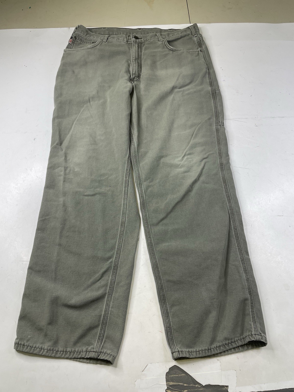 Carhartt FR Work Pants 38×32 Flame Resistant CAT 2 Original Fit FRB159-MOS Green