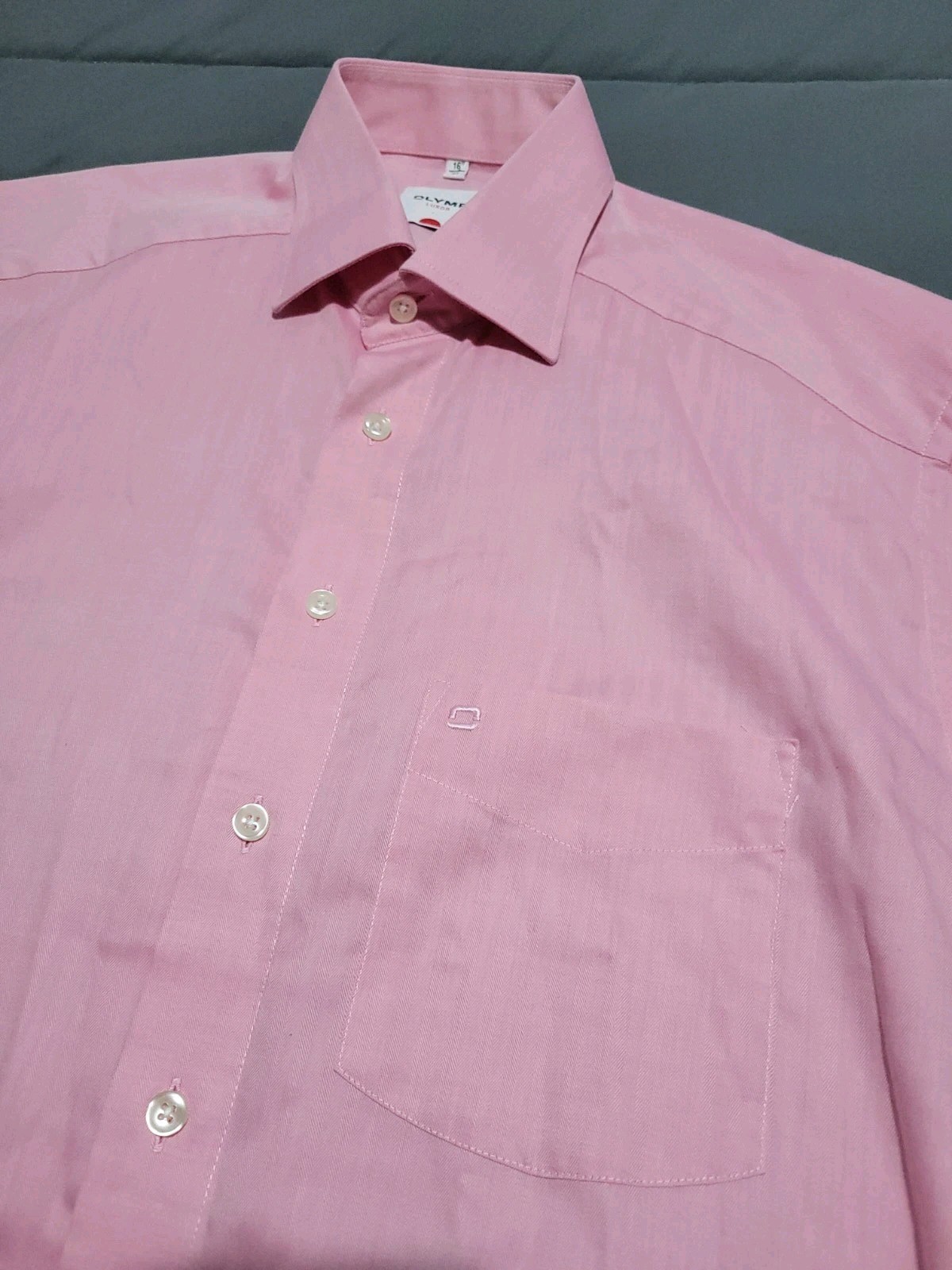 OLYMP Luxor 16/41 Men’s Long Sleeve Modern Fit Dress Shirt Pink Barrel Cuff