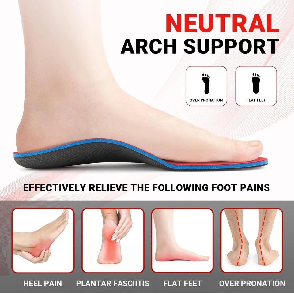 PCSsole Orthotic Arch Support Shoe Inserts Insoles for Flat FeetFeet PainPlan…