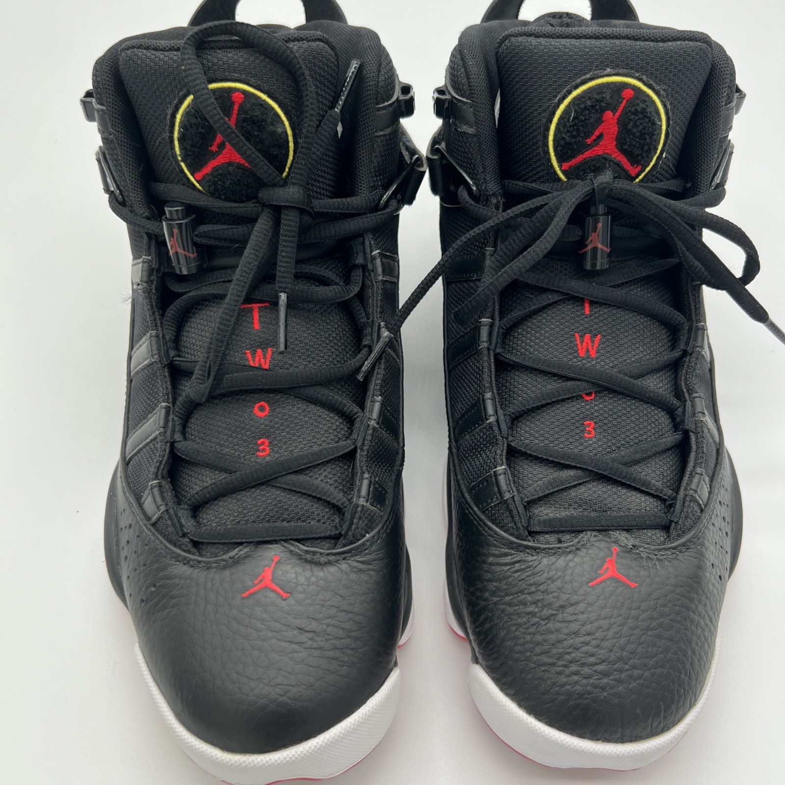 Air Jordan 6 Rings Shoes Black Red White 322992-063 Mens Size 10.5 No Box