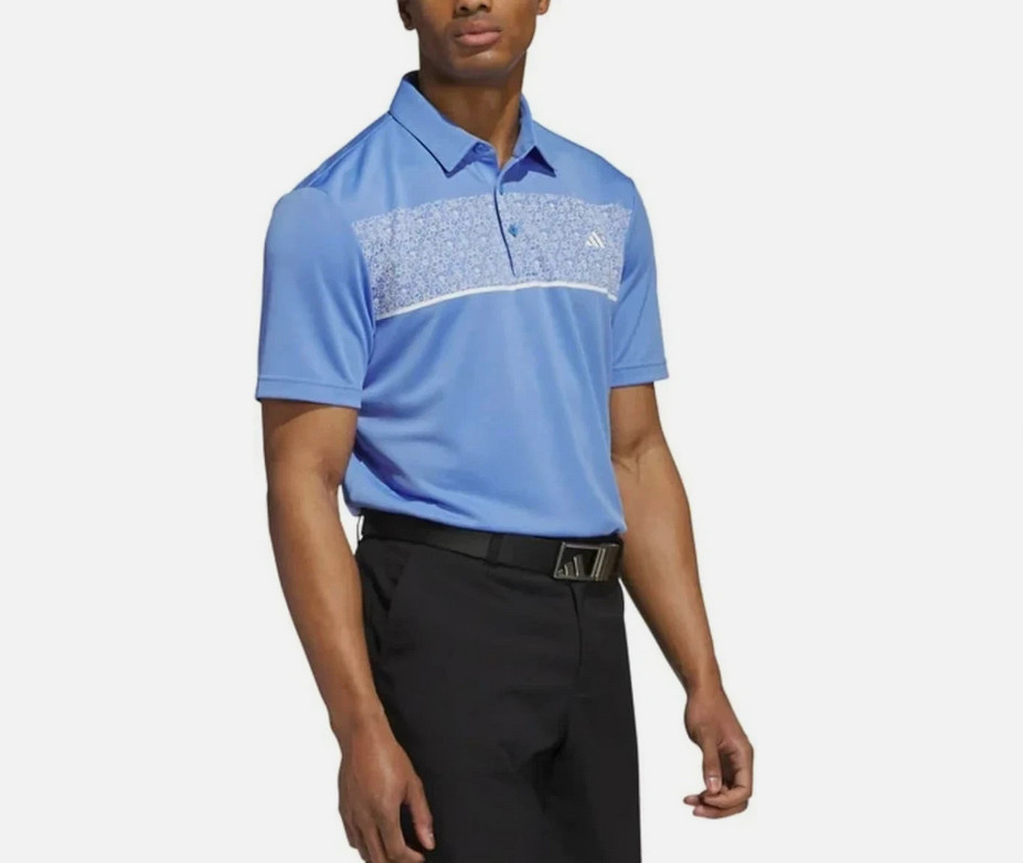 adidas Mens Large Golf Polo Shirt – Blue