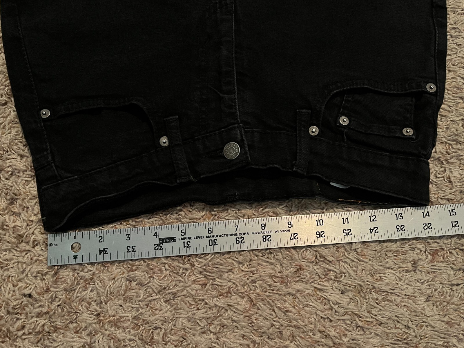 EUC Levi’s 502 Jeans BLACK Regular Tapered Men tag=30×32 (MEASURED 28×29) (9257)