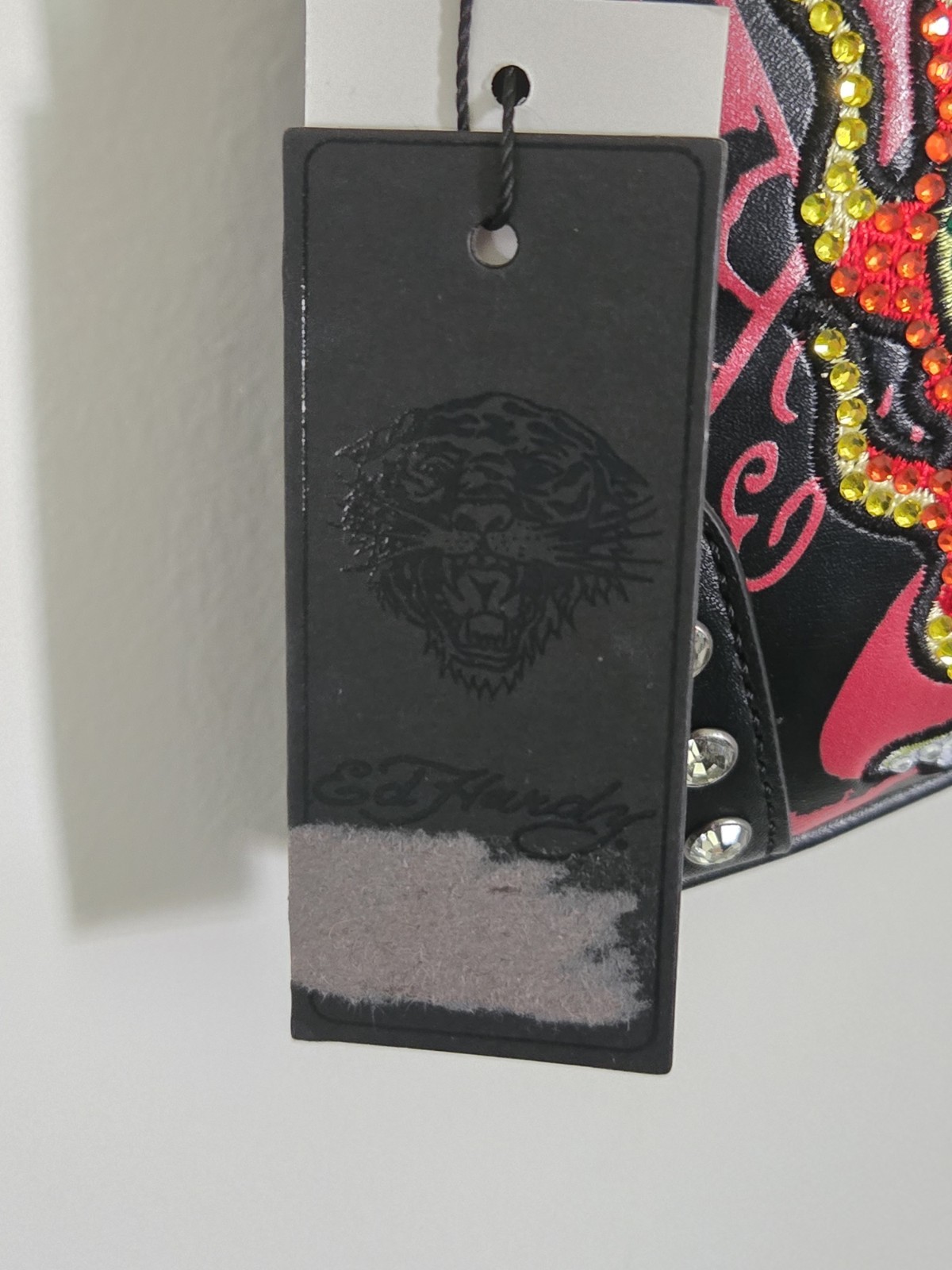 ​🔥 NWT Ed Hardy Y2K Baguette Bag – Rhinestone Skull & Flames – Smooth 🔥