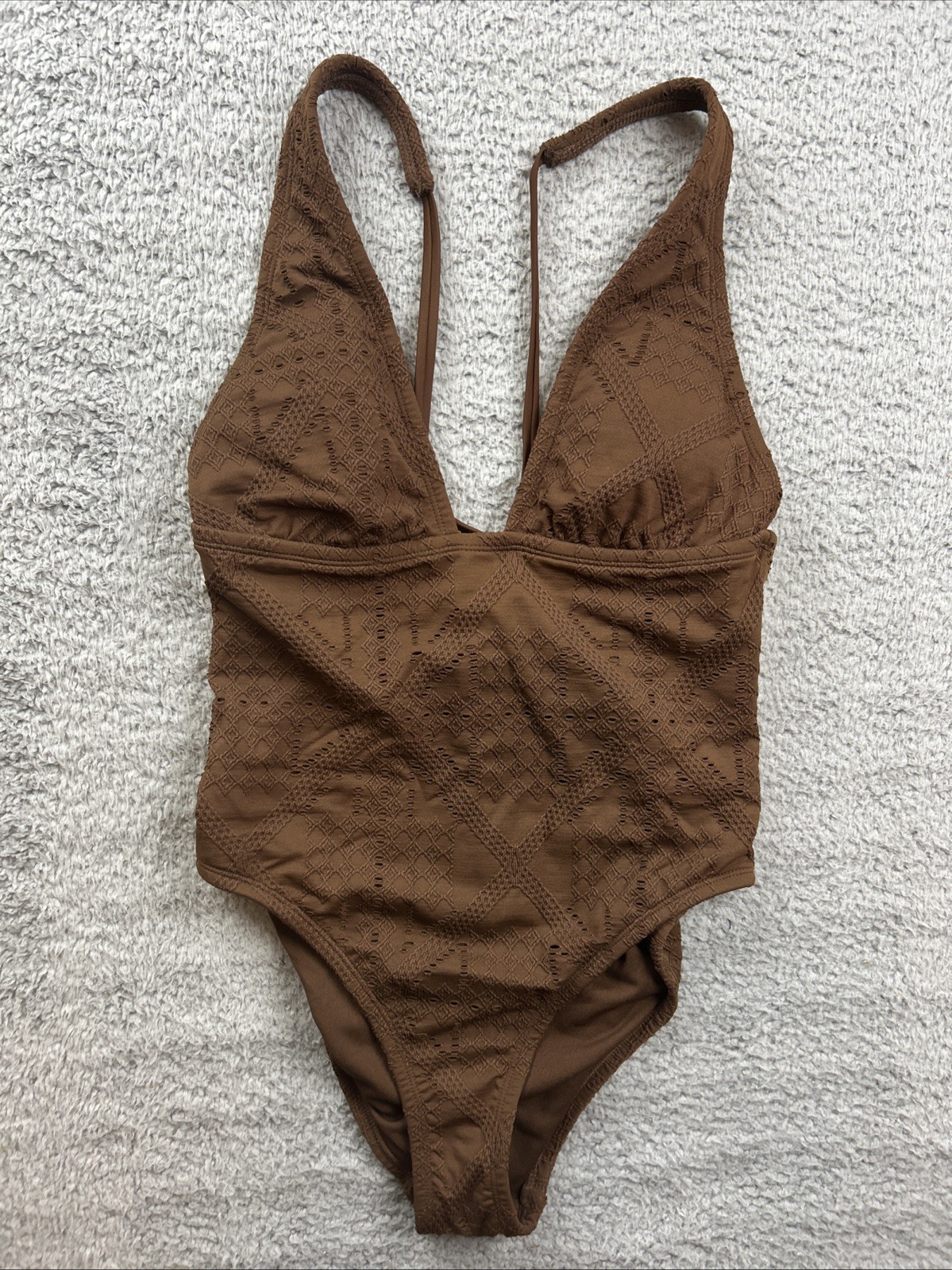 Shade & Shore Swimsuit Womens Small 4/6 One Piece High Leg Medium Seat Coverage