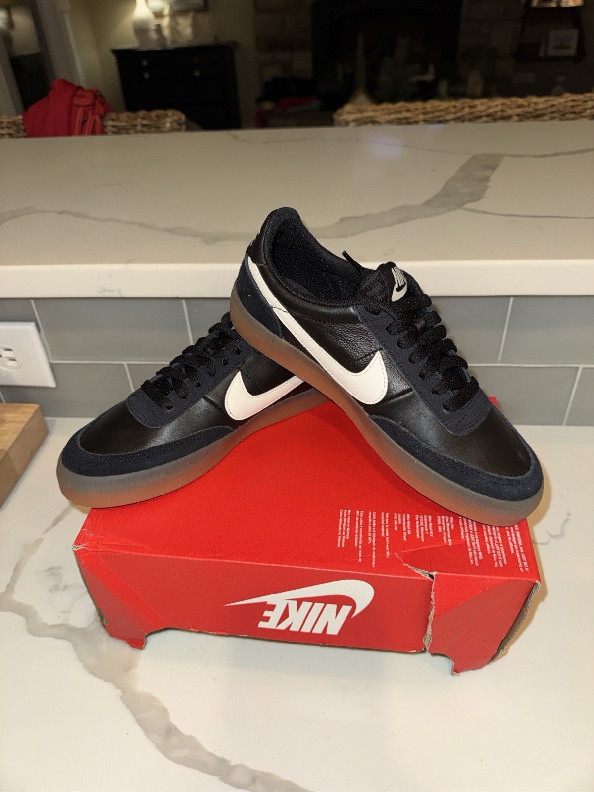 Nike Black Sail – Gum Yellow Killshot 2 Black Gum Bottom Size 7 Women 5 Men New