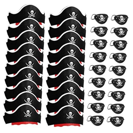 48 Pcs Pirate Hat with Eye Mask – Classic Costume Cap 48pcs Pirate Hat Sets
