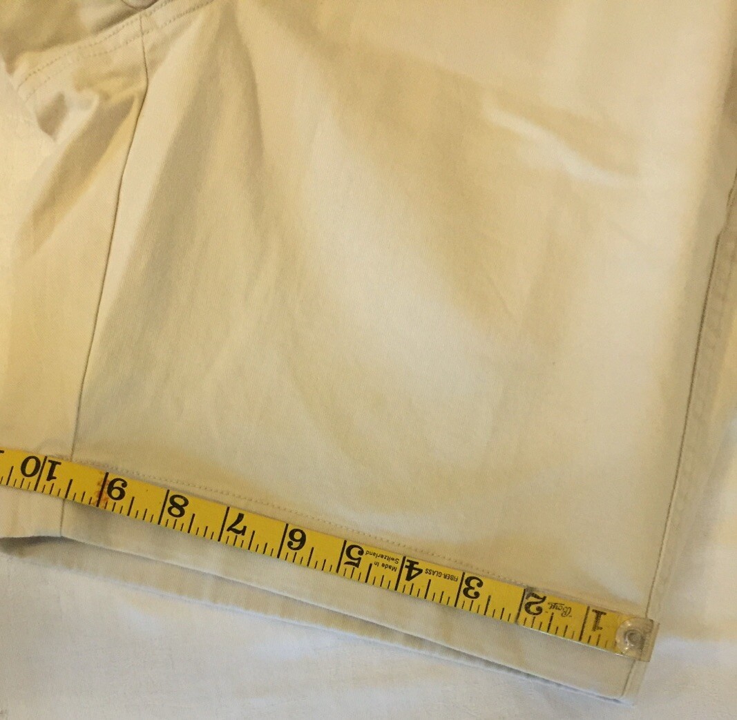 Chaps Shorts 34 W X9 Stone Light Tan Men 4 Pockets Stretch 98% Cotton 2% Elastic