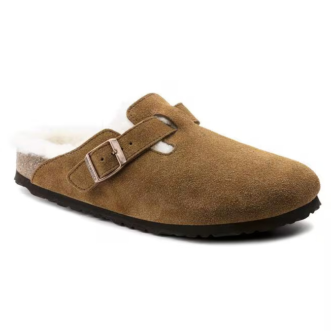 NWT Birkenstock Boston Shearling Suede Leather Unisex Adults All Size
