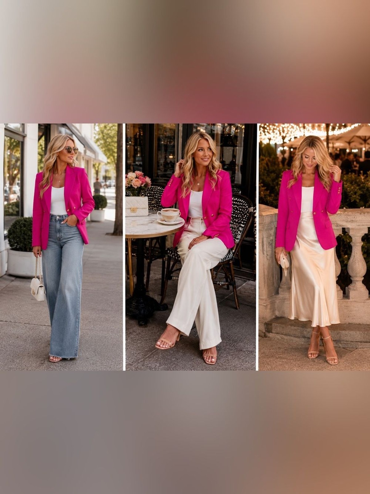 Ann Taylor Hot Pink Blazer Fuchsia Tailored Size 14