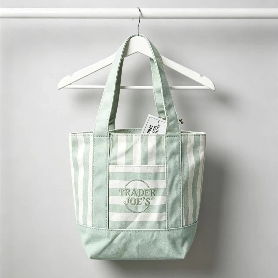 Trader Joe’s Mini Tote striped Canvas Bag Summer 2026 limited edition Choose one
