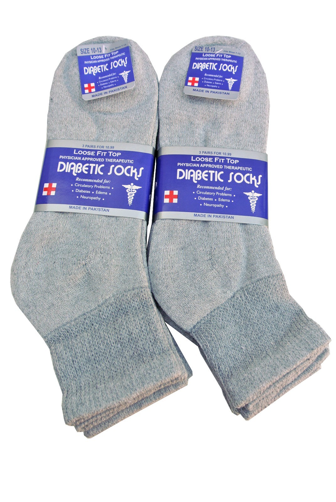 3 Pairs Diabetic ANKLE circulatory Socks Health Men’s & Women’s Cotton ALL SIZE