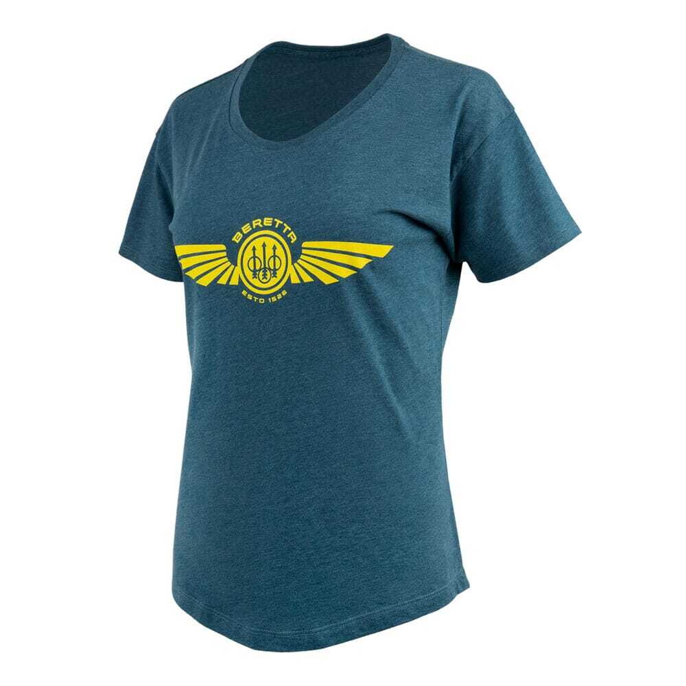 Beretta Dea Wings Tee Steel Blue Heather Large TS110T189005AVL