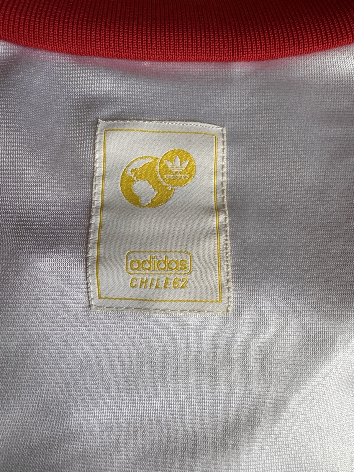 Adidas Chile 62 Men’s Track Jacket Large White Rasta Reggae Tri Color Full Zip