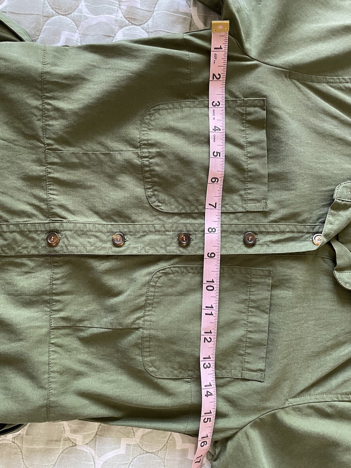 J. Crew Women’s Size 00 Green button up short sleeve Pockets Tie shirt dress