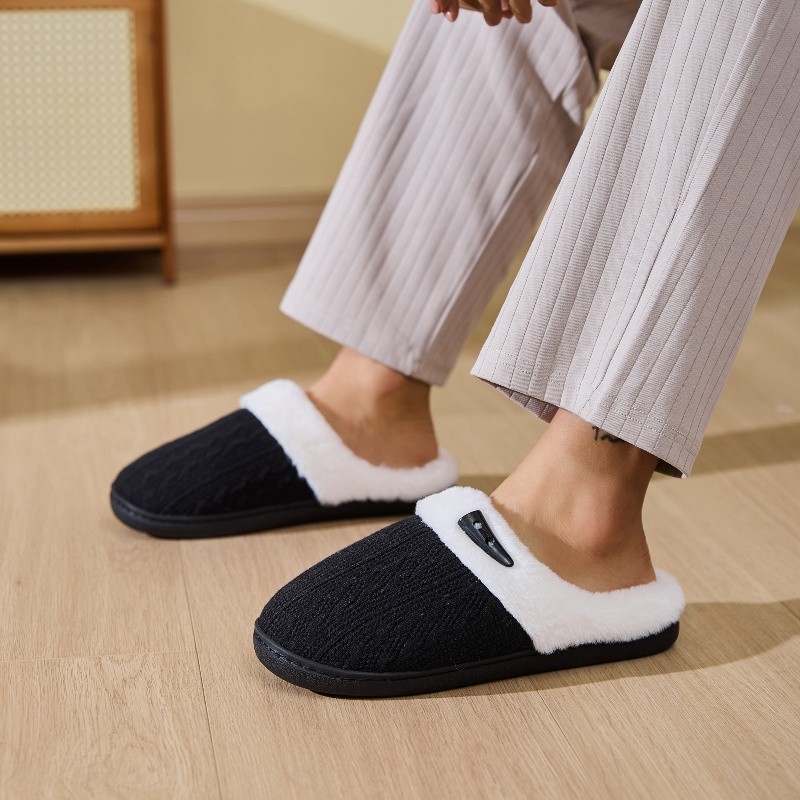 Women’s Warm Slippers Long Velvet Anti Slip Home Shoes Winter Cozy Indoor Shoes