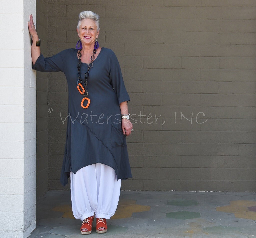 WATERSISTER Cotton Gauze TANGO TUNIC Long Top 1(S/M) 2(L/XL) 3(1X) oh my COLORS